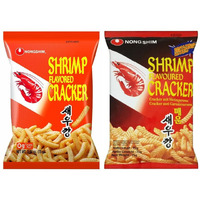 Nongshim Shrimp Crackers Set (Original Flavor + Spicy Flavor) 2 pack