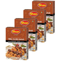 Shan - Tikka Seekh Kabab Seasoning Mix (50g) - Spice Packets for Pakistani Style BBQ (Pack of 4)