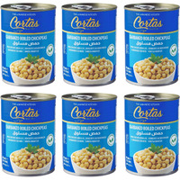 Cortas - Garbanzo Boiled Chickpeas, (Pack of 6) 400 g