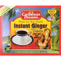 Caribbean Dreams Instant Ginger Tea, Pre-Sweetened, 10 Sachets (3 Pack)