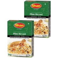 Shan - Pilau Biryani Seasoning Mix (50g) - Spice Packets for Mughal Style Meat Pilaf (Pack of 2)