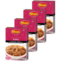 Shan - Korma Masala Seasoning Mix (50g) - Spice Packets for Meat in Yogurt Sauce (Pack of 4)