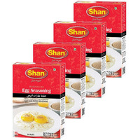 Shan Egg Seasoning Mix 1.76 oz (50g) - Spice Powder for Salt and Pepper Seasoning - Sprinkle Powder for Fried and Boiled Eggs - Suitable for Vegetarians - Airtight Bag in a Box (Pack of 4)