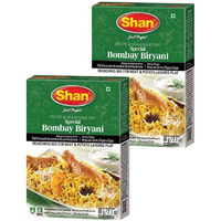 Shan - Bombay Biryani Seasoning Mix (60g) - Spice Packets for Spicy Meat Pilaf (Pack of 2)