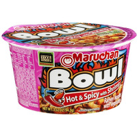 Maruchan Bowl Hot & Spicy with Shrimp Flavor Ramen Noodles with Vegetables, 3.3 OZ (2 Pack)