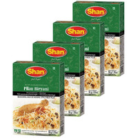 Shan - Pilau Biryani Seasoning Mix (50g) - Spice Packets for Mughal Style Meat Pilaf (Pack of 4)