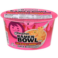 Maruchan Bowl Hot & Spicy Shrimp Flavor, 3.32 Oz, Pack of 6