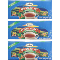 Grace Special Select Ginger Mint Tea (3 Pack - 72 Tea Bags, Total of 4.05oz)