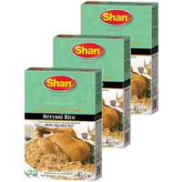 Shan Beryani Rice Arabic Seasoning Mix 2.11 oz (60g) - Spice Powder for Arabic Style Mild Meat Pilaf - Suitable for Vegetarians - Airtight Bag in a Box (Pack of 3)