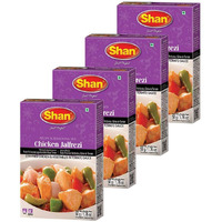 Shan Chicken Jalfrezi Recipe and Seasoning Mix 1.76 oz (50g) - Spice Powder for Stir Fried Chicken and Vegetables in Tomato Sauce - Suitable for Vegetarians - Airtight Bag in a Box (Pack of 4)