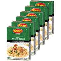 Shan Malay Chicken Biryani Recipe and Seasoning Mix 2.11 oz (60g) - Spice Powder for Chicken Layered Pilaf - Suitable for Vegetarians - Airtight Bag in a Box (Pack of 6)