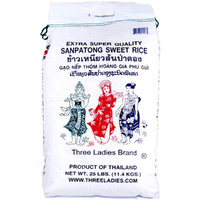 Three Ladies Rice (Sanpatong Sweet Rice, 25 lbs)