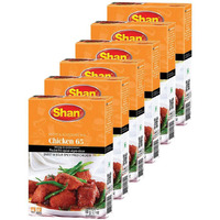 Shan Chicken 65 Recipe and Seasoning Mix 2.1 oz (60g) - Spice Powder for Sweet and Sour Spicy Fried Chicken - Suitable for Vegetarians - Airtight Bag in a Box (Pack of 6)