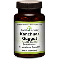 Kanchnar Guggul 500 mg Per Serving Vegetarian Capsules 60 Ct - Supports Healthy Thyroid Function, Healthy Glandular Function and Promote Healthy Weight Management.