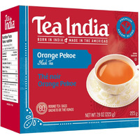 Tea India Orange Pekoe Black Tea Chai Flavorful Blend Of Black Tea & Natural Ingredients Strong Full-Bodied Traditional Indian Caffeinated Tea 80 Round Teabags