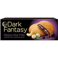 BBRATS Sunfeast Dark Fantasy Choco Nut Fills, 75g | Original Filled Cookies with Nuts