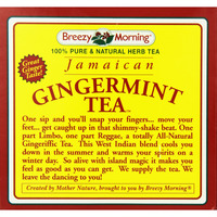 Breezy Morning Teas Jamaican Gingermint Tea Bags, 20 Count
