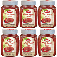 Sera Mild Pepper Paste 25.4 Oz Jar (6 PACK) | No Sugar | No Artificial Preservatives | Add a Unique, Peppery and Spicy Flavor to Your Dishes | Great as a Spread or In Sandwiches!