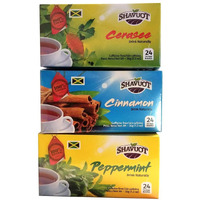 Shavuot 100% Natural Jamaican Cerasee Cinnamon Peppermint Tea 24 Bags (Pack of 3)