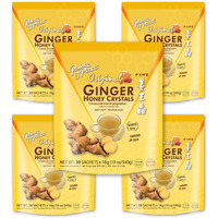 Prince of Peace Instant Ginger Honey Crystals, 5 Packs of 30 Sachets  Instant Hot or Cold Beverage  Easy to Brew Ginger and Honey Crystals