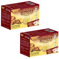 Prince of Peace Instant Ginger Honey Crystals, 2 Packs of 30 Sachets  Instant Hot or Cold Beverage  Easy to Brew Ginger and Honey Crystals