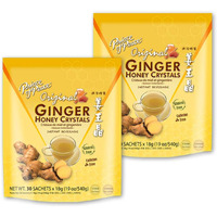 Prince of Peace Instant Ginger Honey Crystals, 2 Packs of 30 Sachets  Instant Hot or Cold Beverage  Easy to Brew Ginger and Honey Crystals