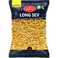 Haldiram's Long Sev | Crispy & Crunchy Traditional Sev | Made with All Natural Ingredients | Lightly Spiced & Flavorful | Perfect Topping for All Foods |200 gms