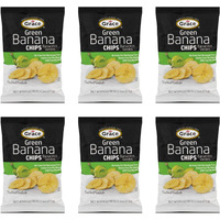 Grace Salted Green Banana Chips 2.5oz - Bananitos Verdes, Non-GMO, Gluten Free, No Trans Fat (6 Packs)