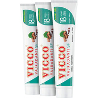Vicco Vajradanti Herbal Toothpaste | Natural Astringent and Analgesic| Consists of 18 Herbs, 100% Natural, Vegan, and Cruelty-Free | Sugar-Free-(Pack of 3 x 7oz)