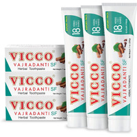 Vicco Vajradanti Herbal Toothpaste | Natural Astringent and Analgesic| Consists of 18 Herbs, 100% Natural, Vegan, and Cruelty-Free | Sugar-Free-(Pack of 3 x 7oz)