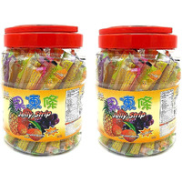 Jin Jin Fruit Jelly Filled Strip Straws Candy - Many Flavors! (35.26 oz)(TWO PACK)