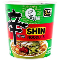 Nongshim VEGAN, VEGGIE, MEATLESS Gourmet Shin Ramen Noodle Soup Cup, Korean Instant Ramen Noodle/K - Food, 2.64oz (Pack of 6), Set of 2 - Total 12 Pack