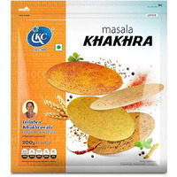 Induben Khakhrawala Premium Tasty and Healthy Indian Gujarati Snacks Khakhra 200gm (7 oz) MASALA SPICES Pack of 2