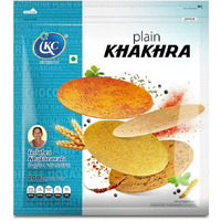 Induben Khakhrawala Premium Tasty and Healthy Indian Gujarati Snacks Khakhra 200gm (7 oz) PLAIN ( SADA ) Pack of 2