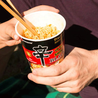 Nongshim Premium Shin Black Instant Ramen Noodle Cup, 6 Pack, Chunky Vegetables & Real Beef, Microwaveable Ramen Soup Mix