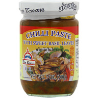 Por Kwan - Chilli Paste with Sweet Basil Leaves (Net Wt 7 Oz)