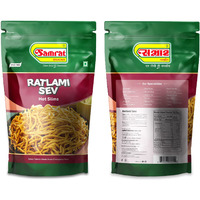 Samrat Namkeen Ratlami Sev Ready To Eat Snacks,Indian Namkeen Snack,Fresh and Crispy -400 gms Pack of 3