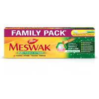 Dabur Meswak Toothpaste - Fluoride Free Toothpaste, Natural Toothpaste for Oral & Gum Health, Toothpaste for Dental Care. Natural Toothpaste with Miswak Essence, Daily for Oral Care (Pack of 3)