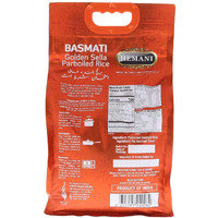 HEMANI Basmati Golden Sella Parboiled Rice 11LB - Great Value Savings - 1 LB FREE - Easy to Cook - Low Glycemic Index