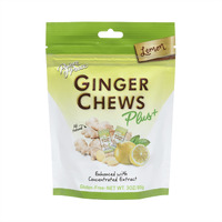 Prince of Peace Ginger Chew Plus+ with Lemon, 3 oz. Bag  Digestive Aid, Relief, Healthy Candy, Stomach Aid