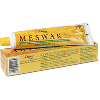 Dabur Meswak Toothpaste - Fluoride Free Toothpaste, Natural Toothpaste for Oral & Gum Health, Toothpaste for Dental Care. Natural Toothpaste with Miswak Essence, Daily for Oral Care (Pack of 3)