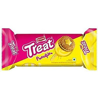 Pack of 2 - Britannia Treat Pineapple Flavored Sandwich Biscuits 64 gm (64 Grams Each)