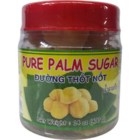 100% Pure Palm Sugar Sweetener Chunks Duong Thot Not, 14 Ounce (400g) Jar