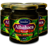 Belmont Albahaca en Pasta 8 oz - Basil Paste for Pesto - 3 pack
