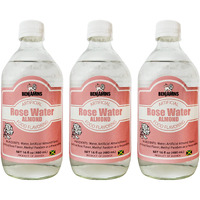 Benjamins Rose Water Almond Food Flavoring (3 Pack, Total of 48fl.oz)
