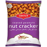 Bikaji Spicy Coated Peanuts Nut Cracker - Indian Namkeen Snack 400g (Pack of 1)