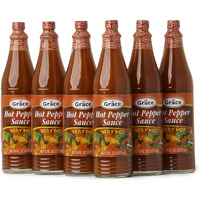 Grace Hot Pepper Sauce 6oz - 6 Pack Hot Sauce Bottles - Caribbean Hot Sauce - Jamaican Hot Sauce