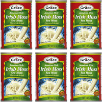 Grace Jamaican Style Irish Moss Drink 9.6oz - 6 Pack - Authentic Jamaican Sea Moss Drink - Vanilla Flavored Sea Moss Beverage