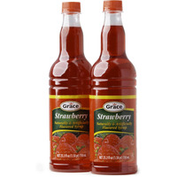 Grace Strawberry Flavored Syrup (2 Pack, Total of 50.6fl.oz)