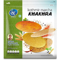 Induben Khakhrawala Premium Tasty and Healthy Indian Gujarati Snacks Khakhra 200gm (7 oz) KOTHMIR-MARCHA ( CORIANDER-CHILLI ) Pack of 2